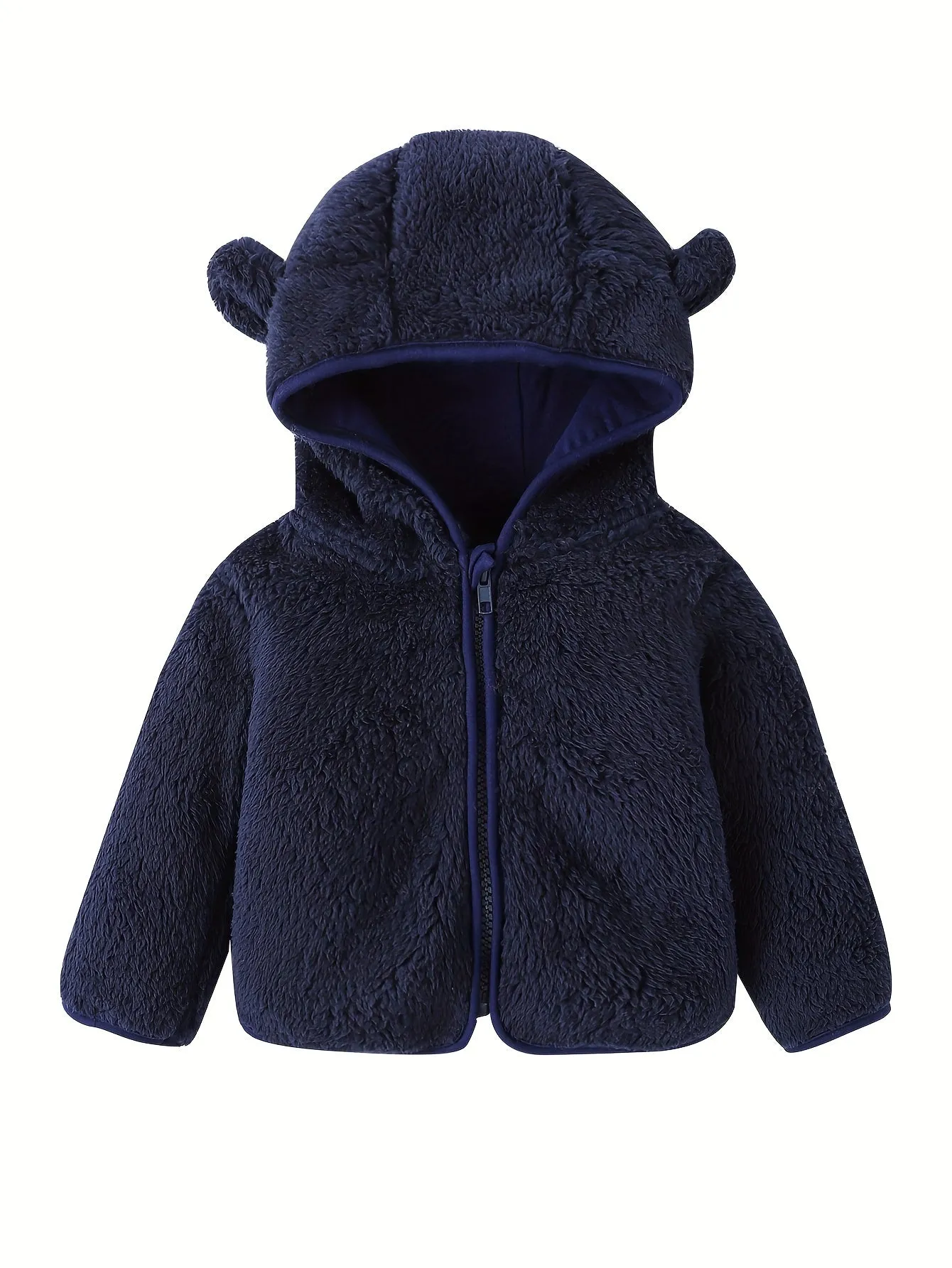 Adorable Fleece Jacket for Toddlers – Cute Bear Ears Hoodie for Girls & Boys | Warm Winter Teddy Coat