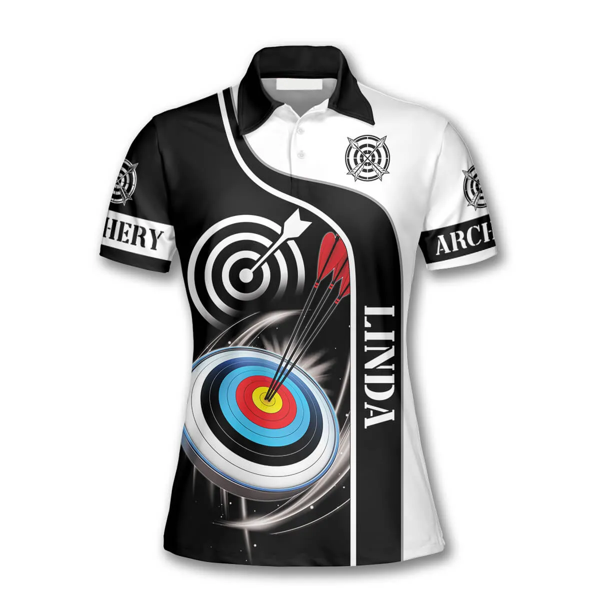 Archery Targets Black White Custom Archery Shirts for Women, Gift for Her, Archery Shirt