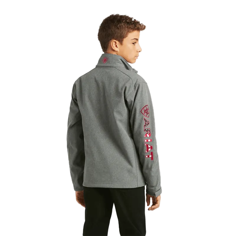 Ariat Boy's Logo 2.0 Charcoal Softshell Jacket