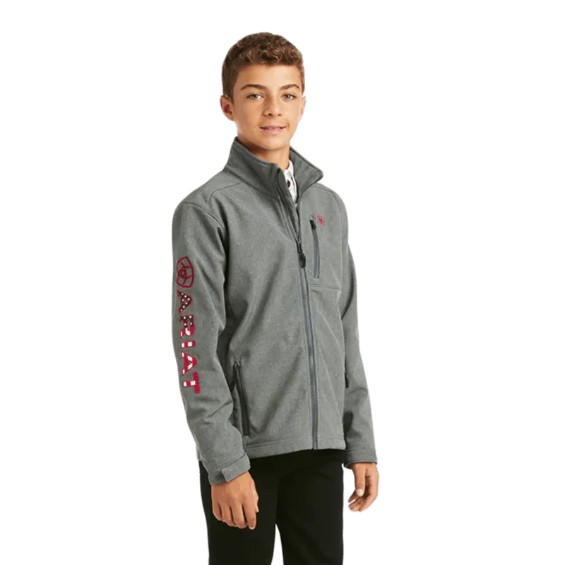 Ariat Boy's Logo 2.0 Charcoal Softshell Jacket