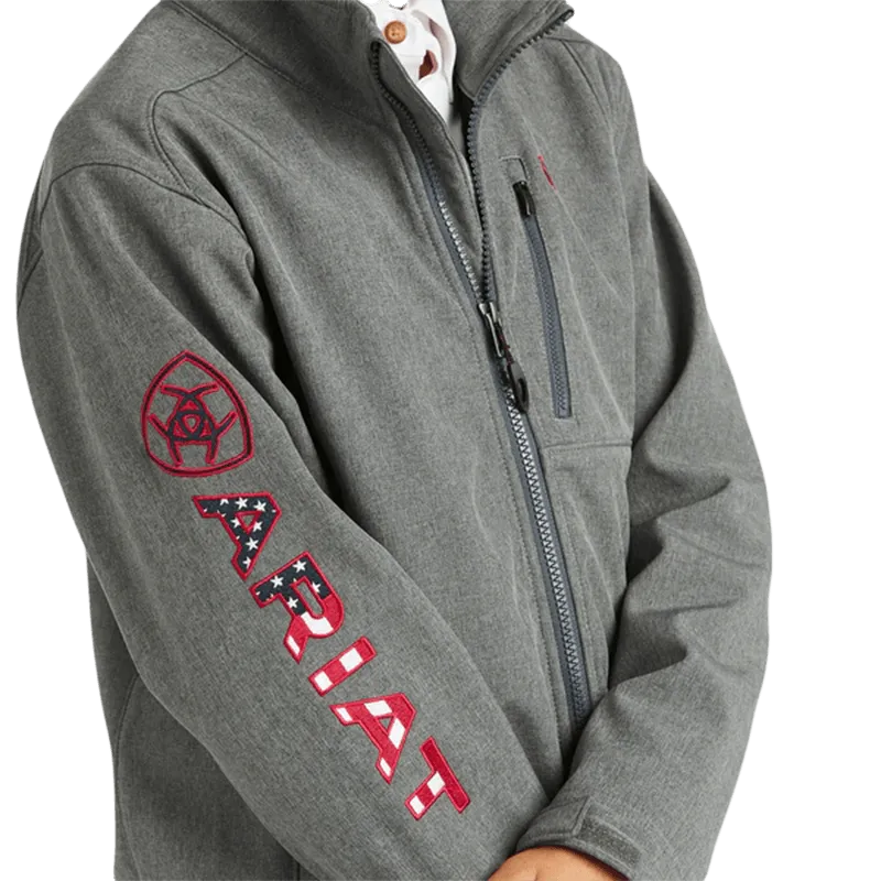 Ariat Boy's Logo 2.0 Charcoal Softshell Jacket