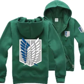 Attack on Titan Survey Corps Zip-Up Hoodie