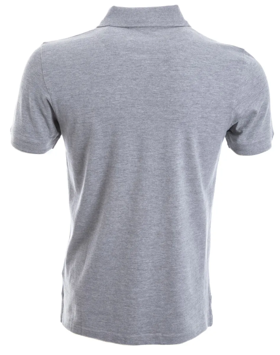 Belstaff Classic Short Sleeve Polo Shirt in Grey Melange