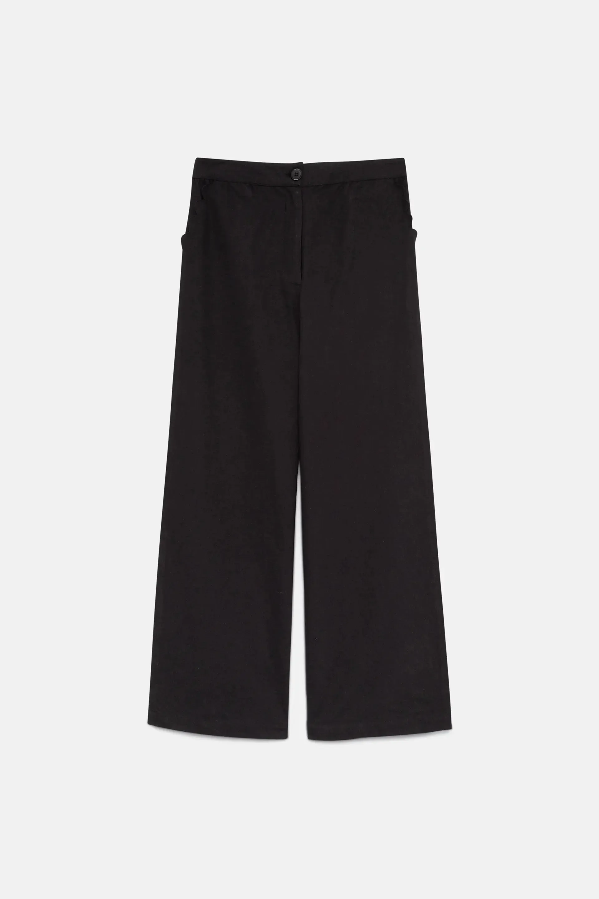 Black straight suit pants