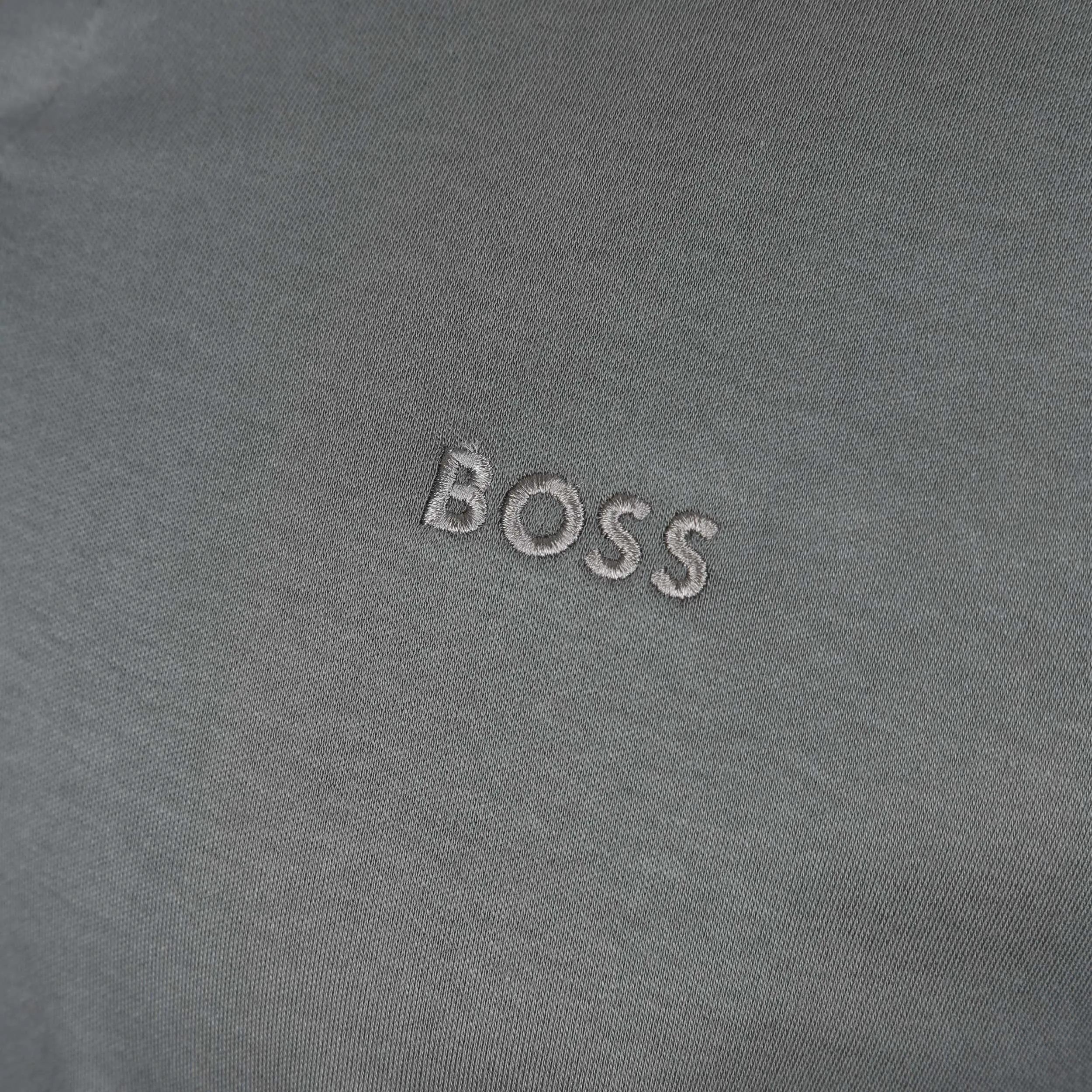 BOSS Pirol Long Sleeve Polo Shirt in Dark Grey