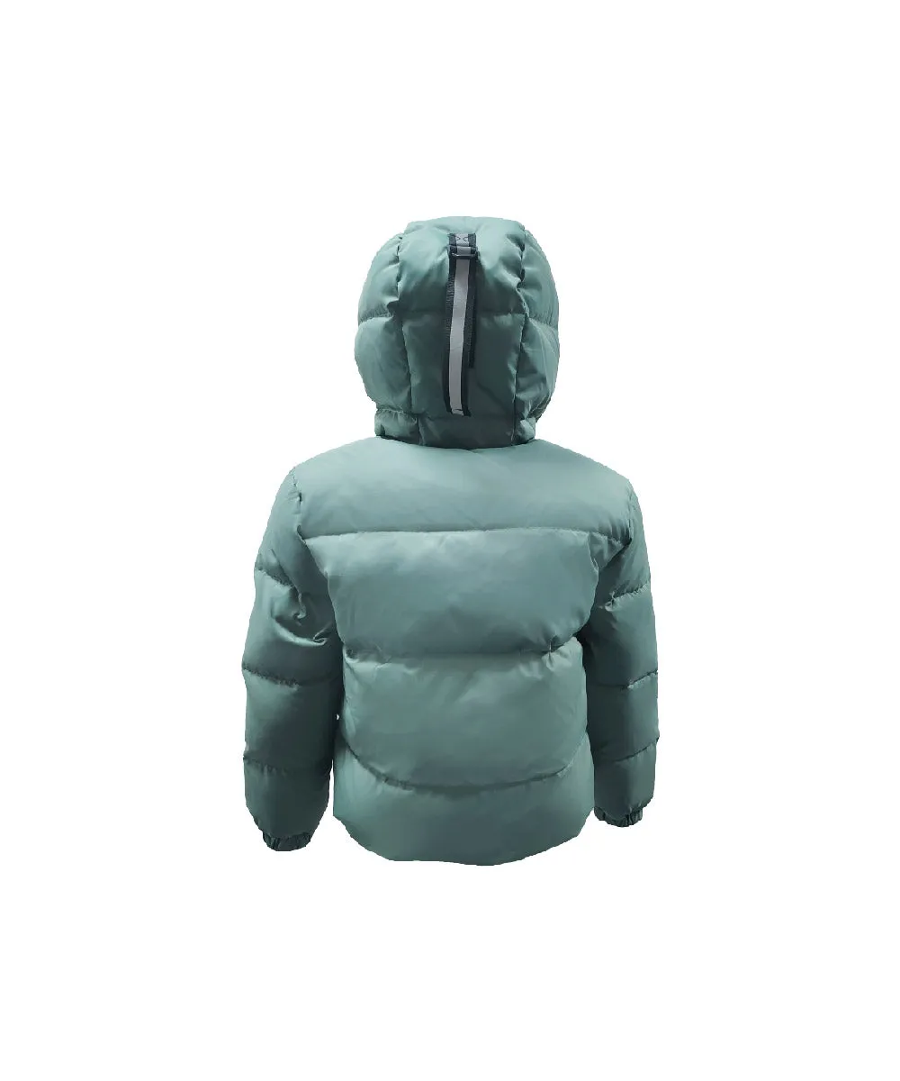 Boy's Reversible Down Jacket With Alphabet Print