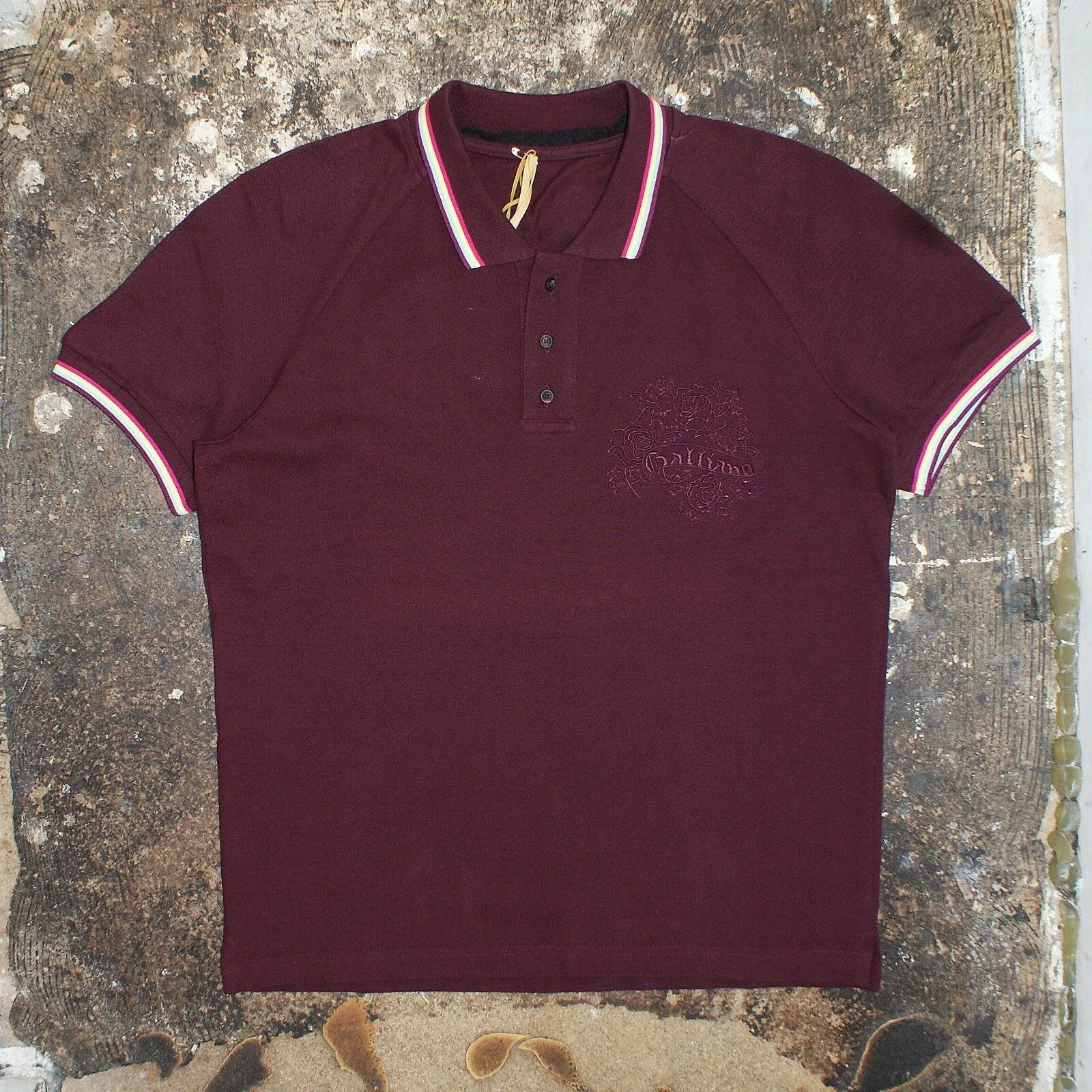 Burgundy Polo Shirt Embroidered Logo