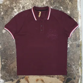 Burgundy Polo Shirt Embroidered Logo