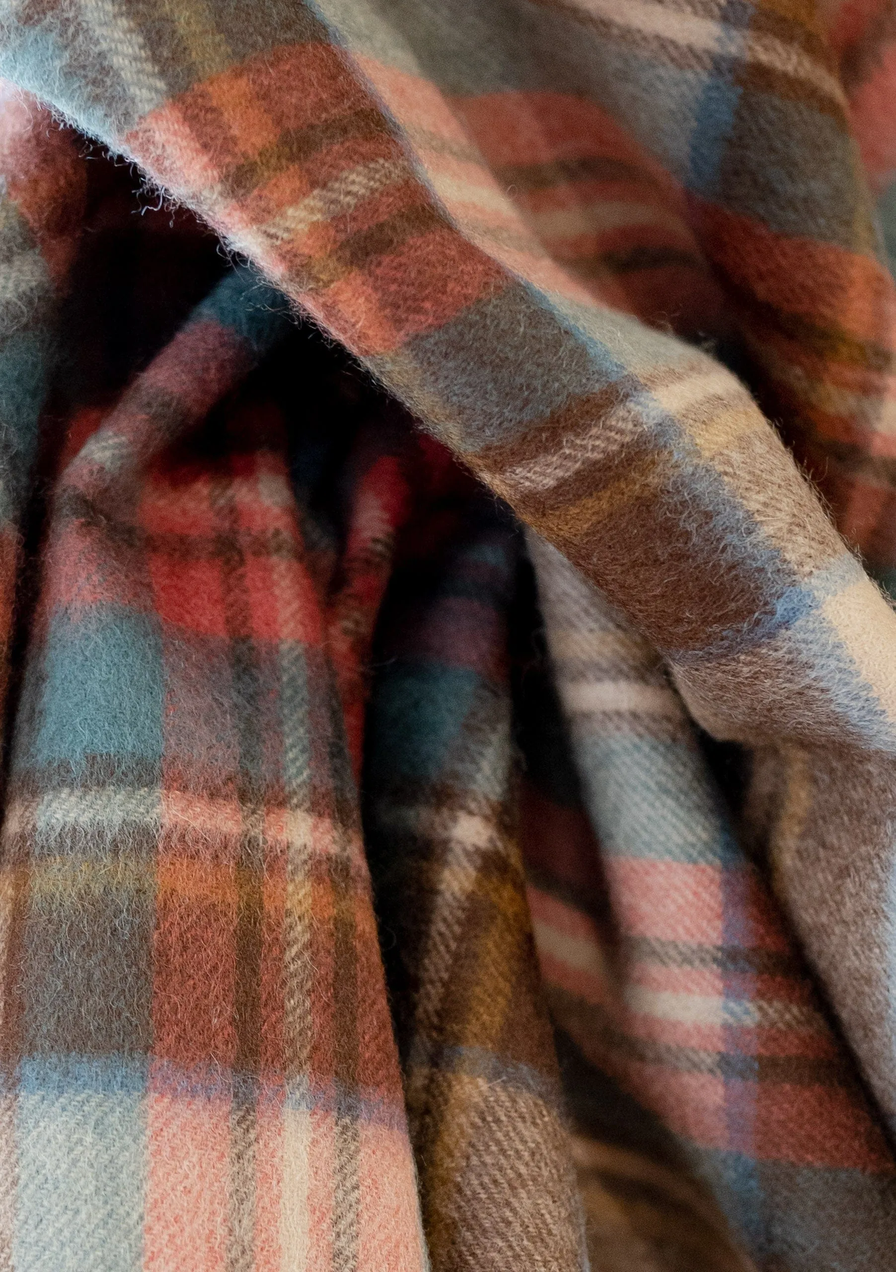 Cashmere Blanket Scarf in Stewart Dress Antique Tartan