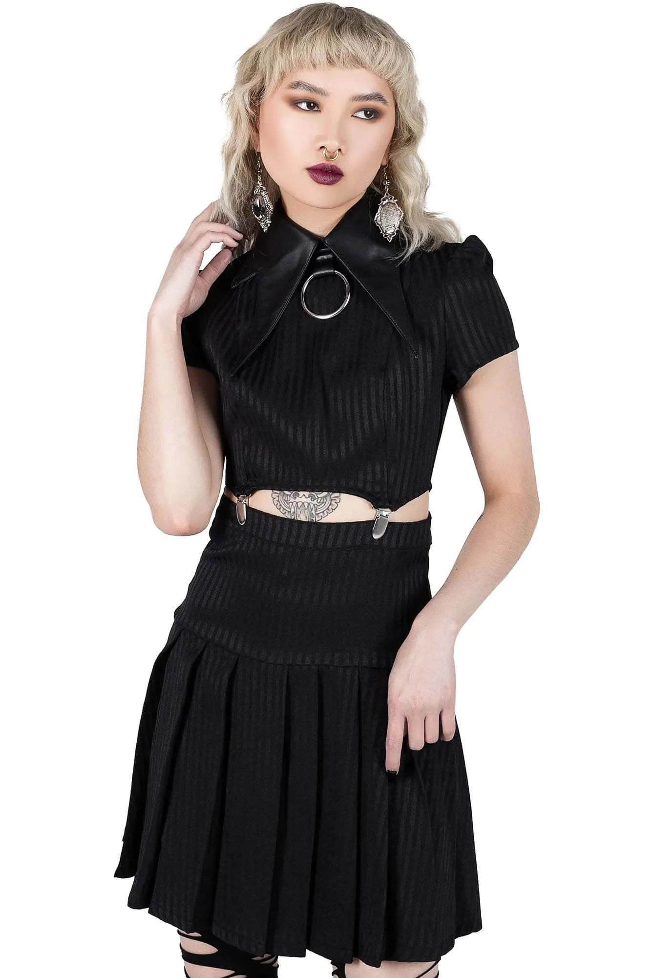 Darita Suspender Dress [PINSTRIPE]