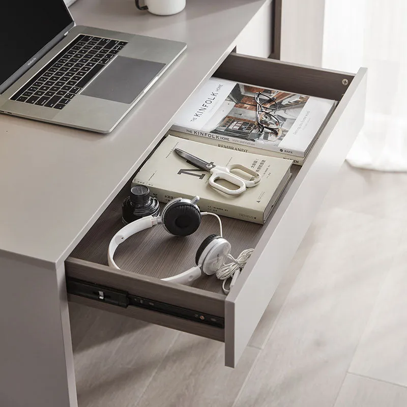 Detachable Grey Study Desk & Bookshelf Set