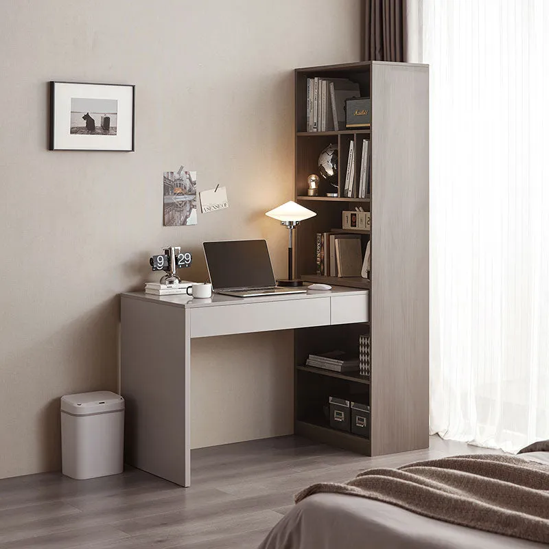 Detachable Grey Study Desk & Bookshelf Set