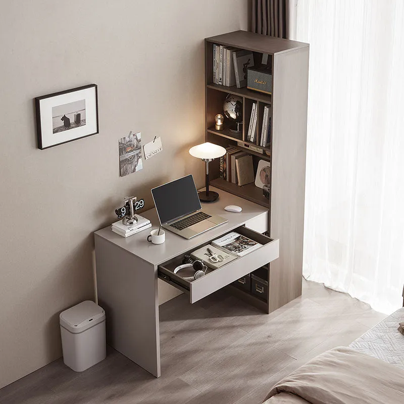 Detachable Grey Study Desk & Bookshelf Set