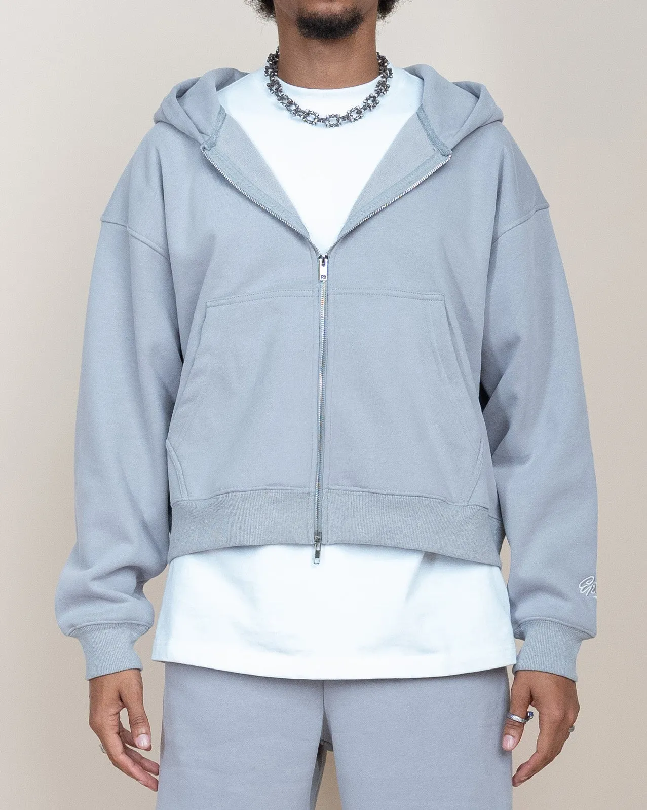 EPTM PERFECT ZIP UP HOODIE - GREY