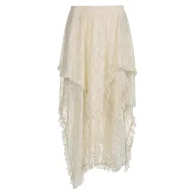 Fairycore Asymmetrical Lace Skirt