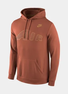 Fleece Air Logo Mens Pullover Hoodie (Orange)