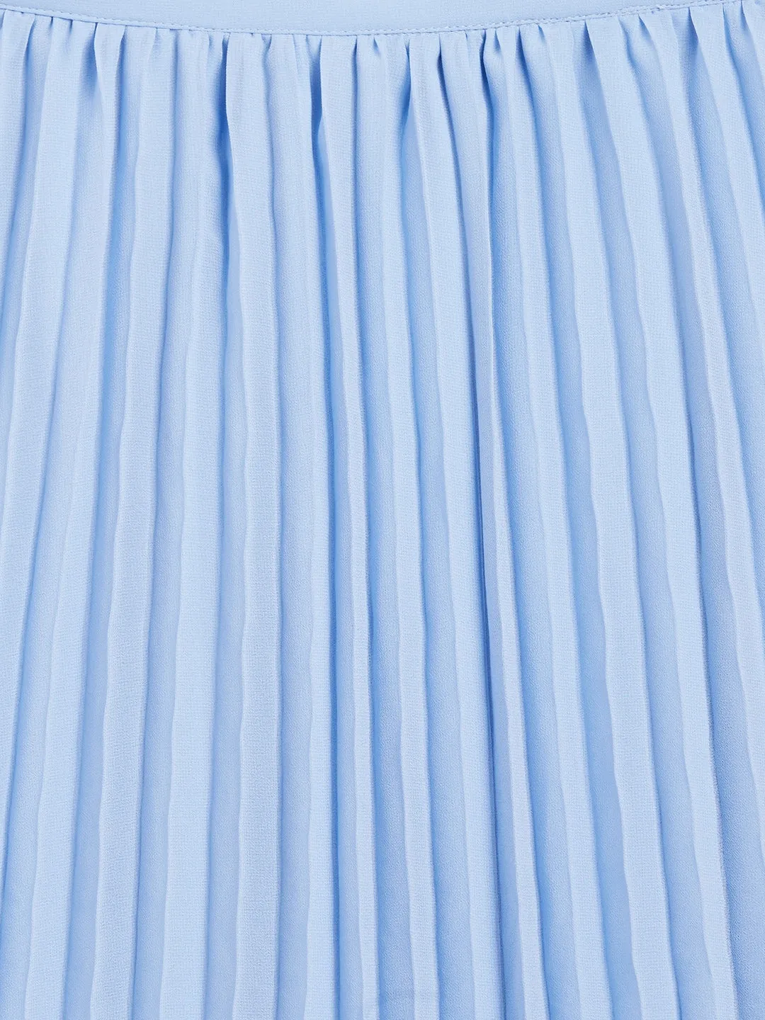 Girls Blue Pleated Skirt