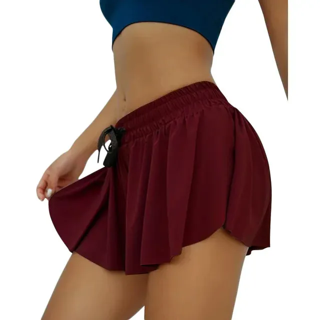 High Waist Pleated Tennis Skirt with Shorts