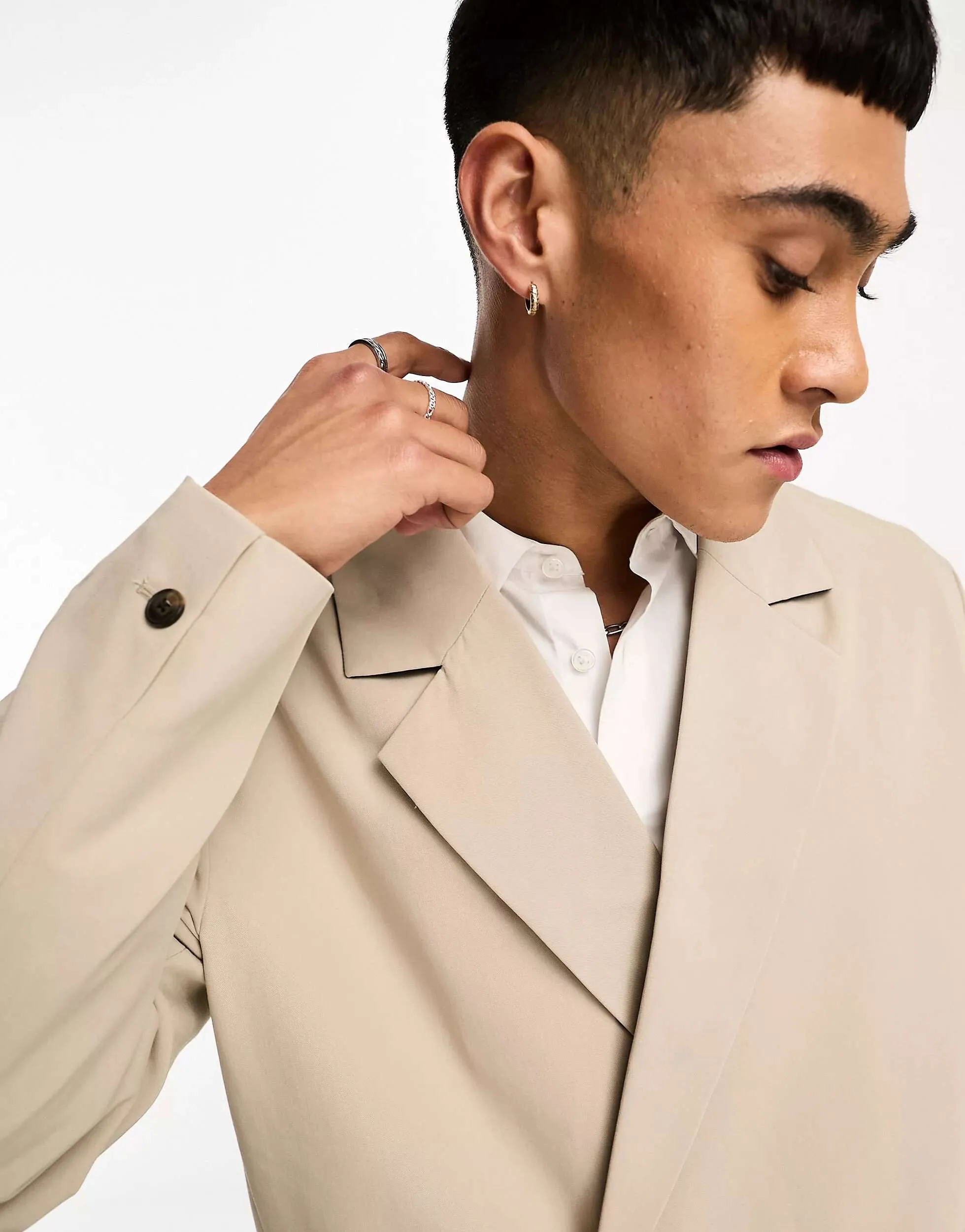 Jack & Jones Originals oversized beige jacket