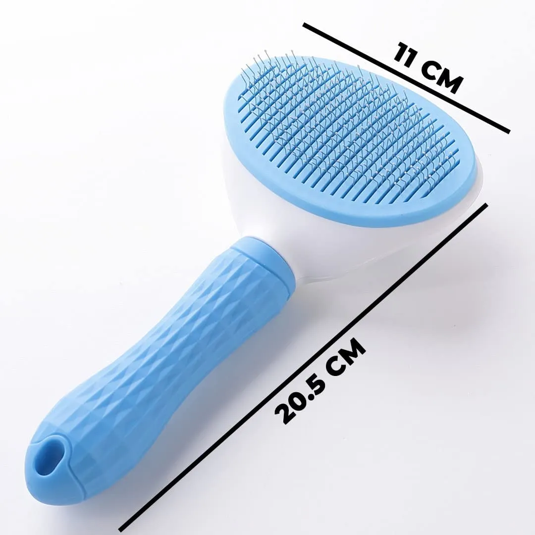 Kuber Industries Dog Brush|Dog Brush for Hair Cleaning|De-tangling|& Grooming|Helps Prevent Fur Loss Upto 90% by Increasing Blood Circulation|Suitable for Small & Medium Pets|PT213B|Pack Of 6|Blue