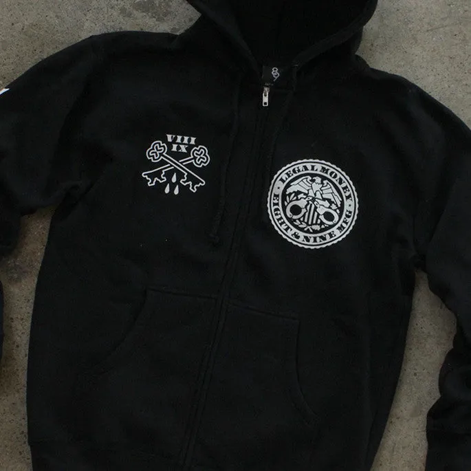 Legal Money Zip Up Hoody Black