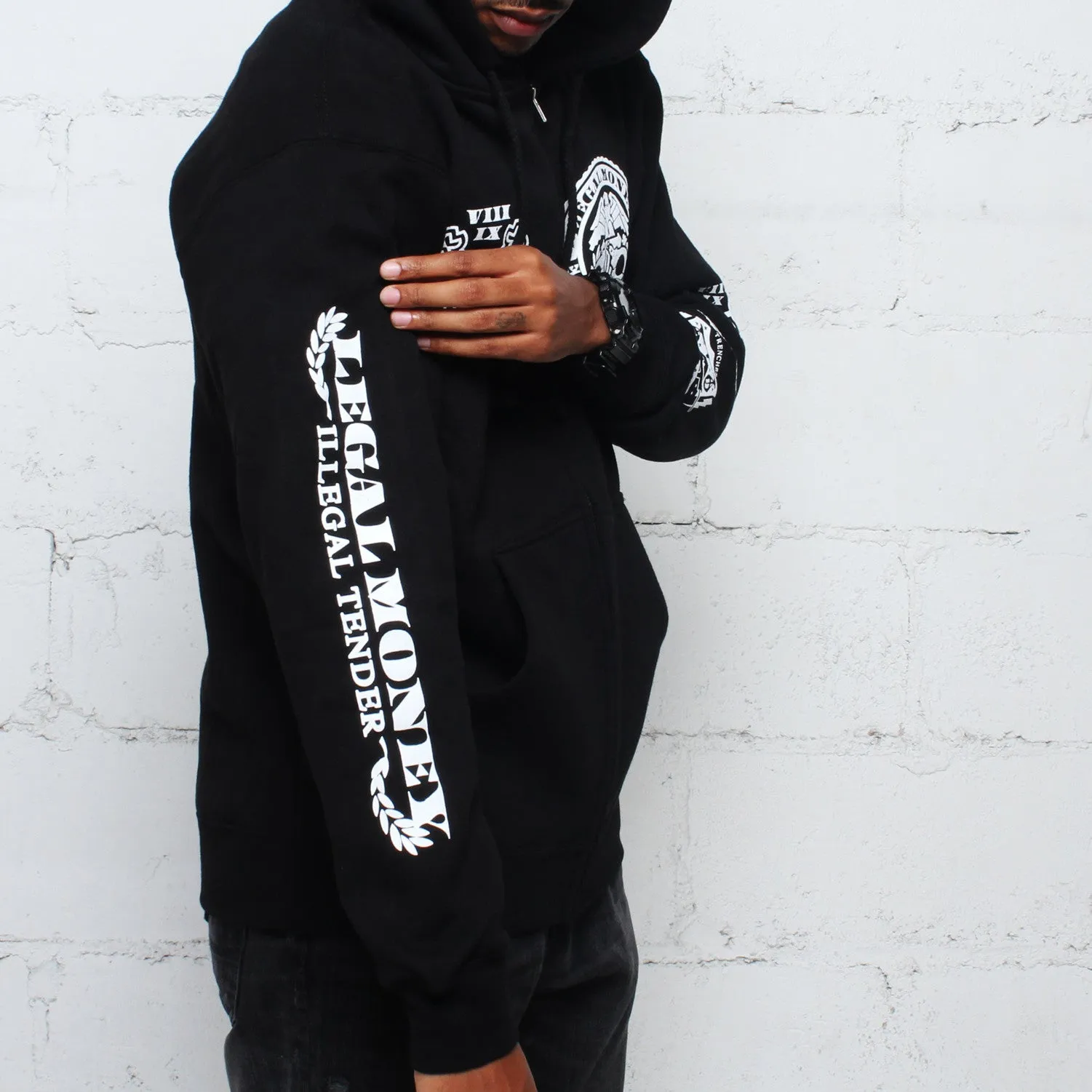 Legal Money Zip Up Hoody Black