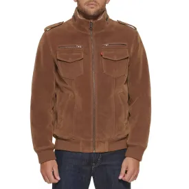 Levi's Men's Faux Suede Aviator Bomber Jacket with Sherpa