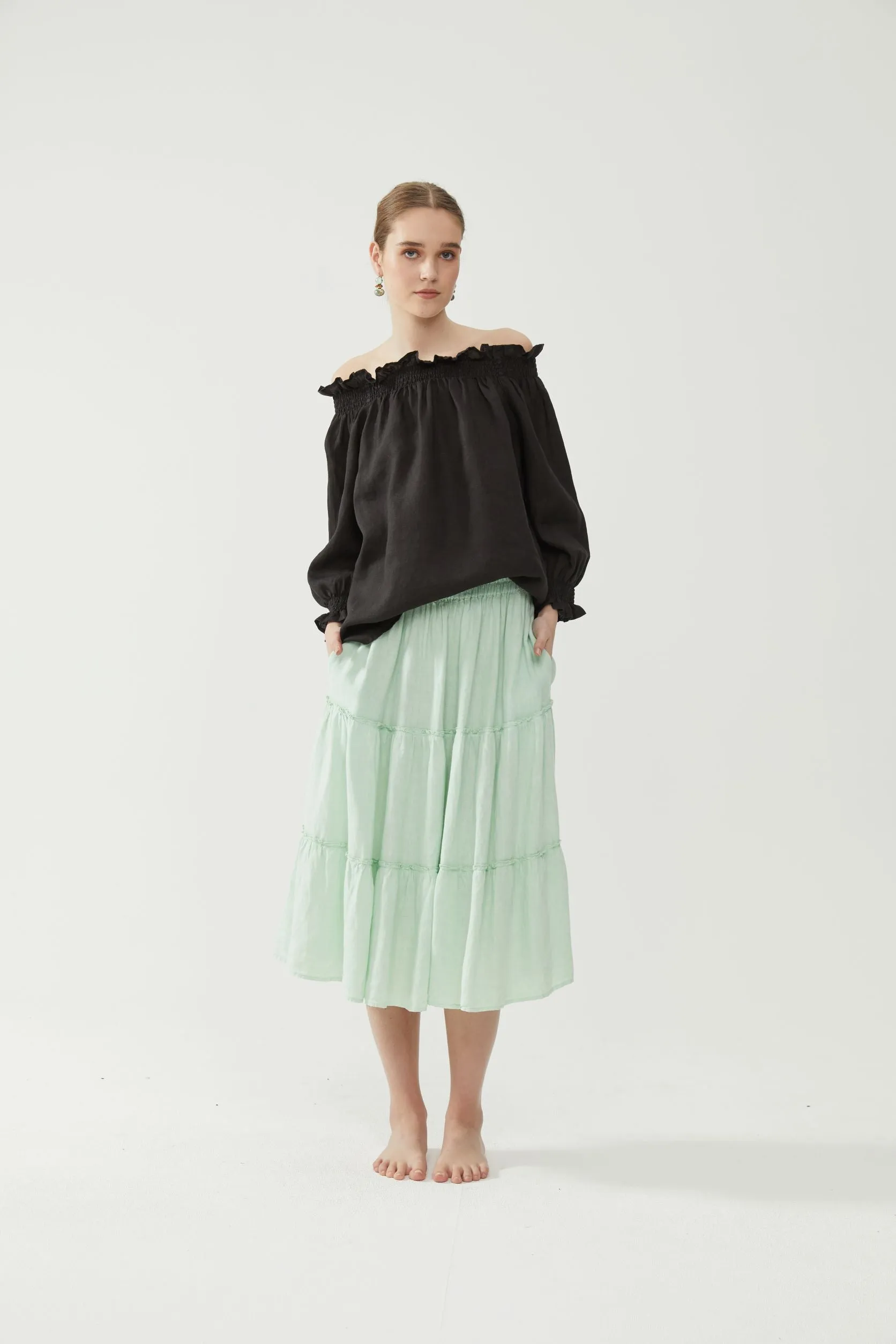 Long Rah Rah Skirt Mint