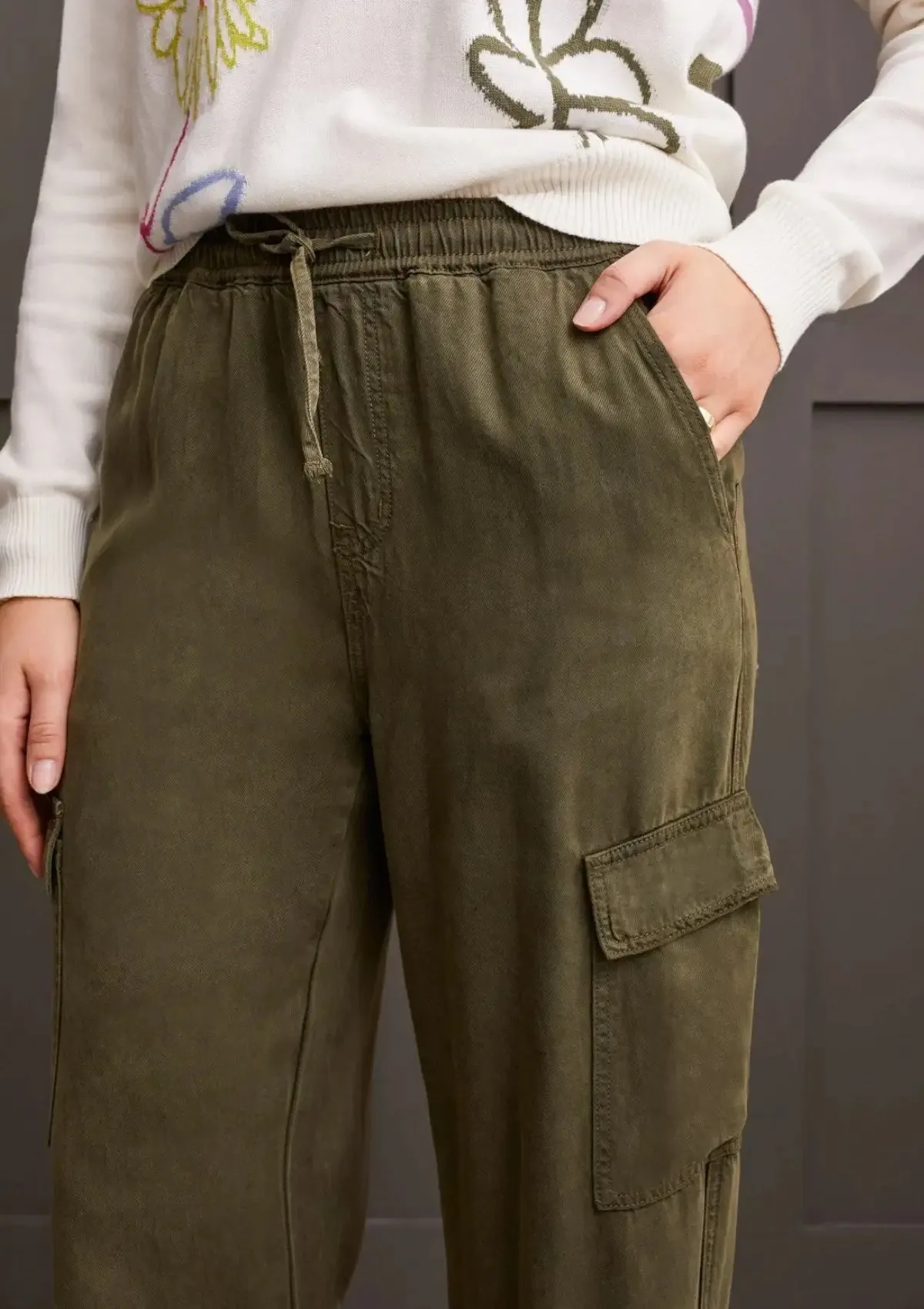 Maddie Cargo Pant - Olive