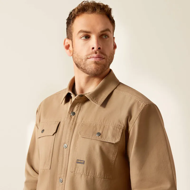 Men's Ariat Rebar Canvas Jacket Khaki