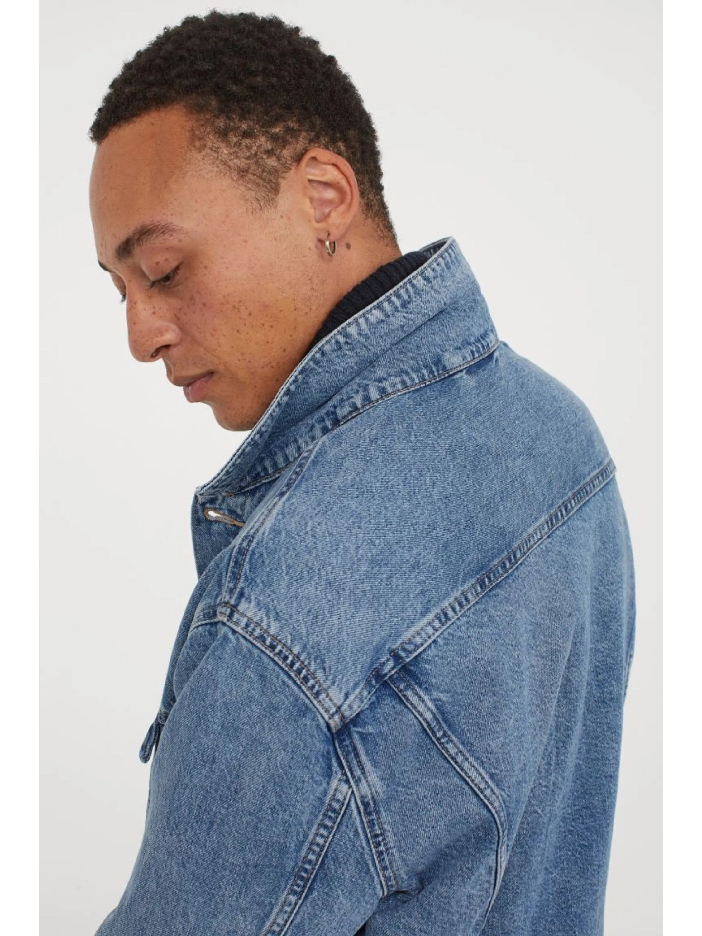 Mens Casual Cotton Button Up Denim Jacket