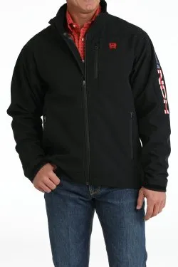 Men's Cinch Bonded Usa Logo Black Jacket