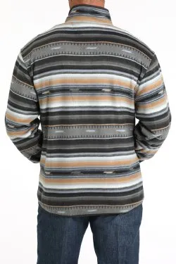 Men's Cinch Polar Fleece Black Stripe Pullover