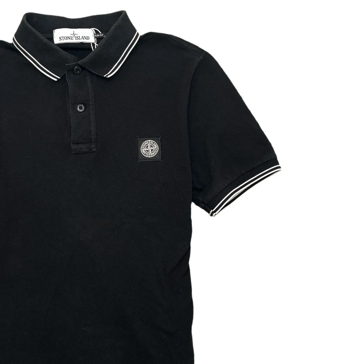 Men's Compass Logo Polo Shirt Black Size M