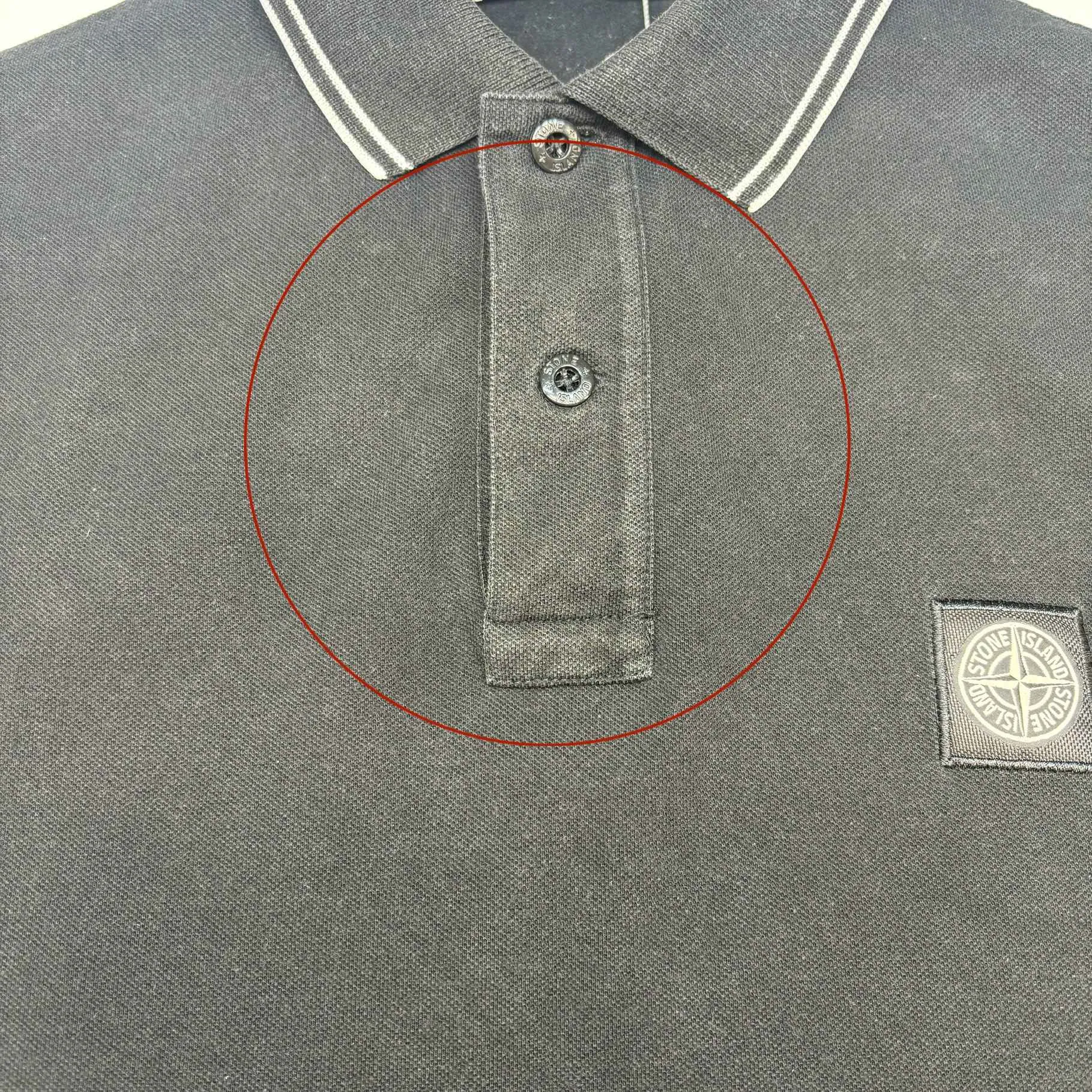 Men's Compass Logo Polo Shirt Black Size M