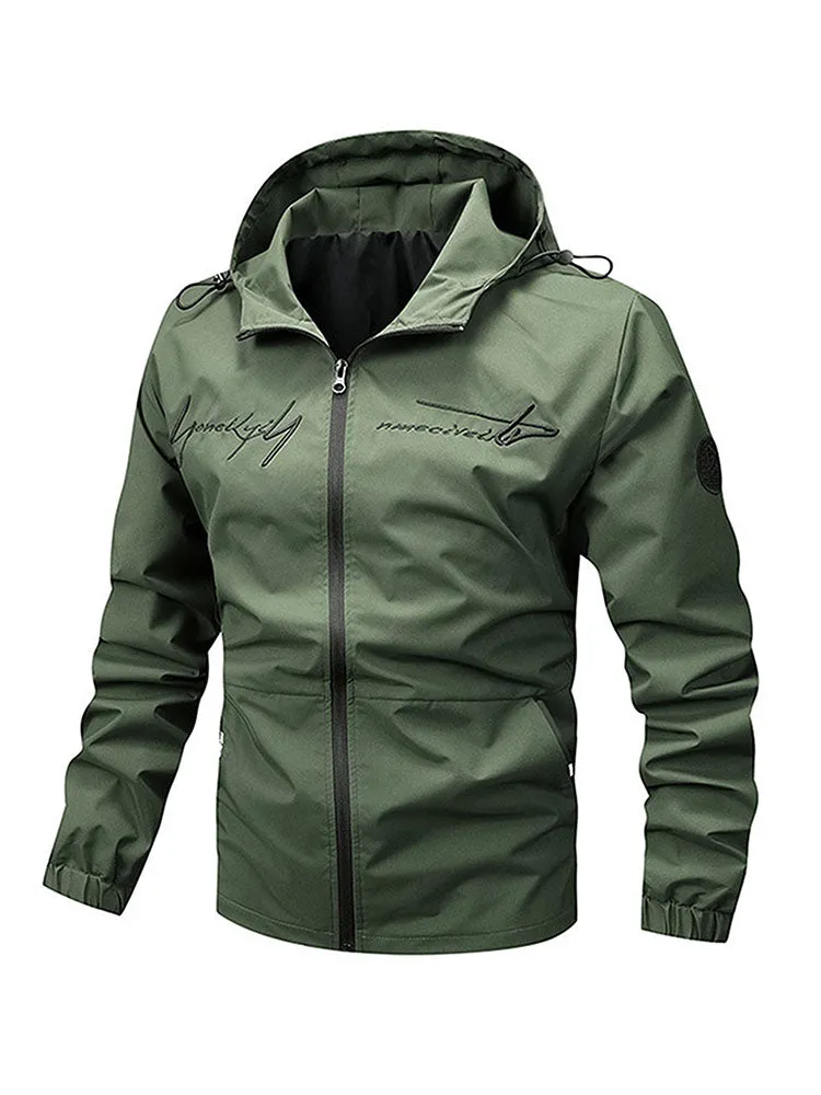 Men'S Fashion Monogrammed Hooded Coat