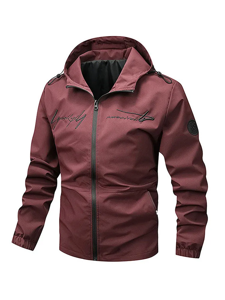 Men'S Fashion Monogrammed Hooded Coat