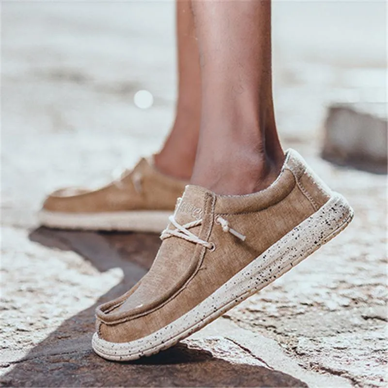 Mens Lightweight Plus Size Casual Canvas Loafers