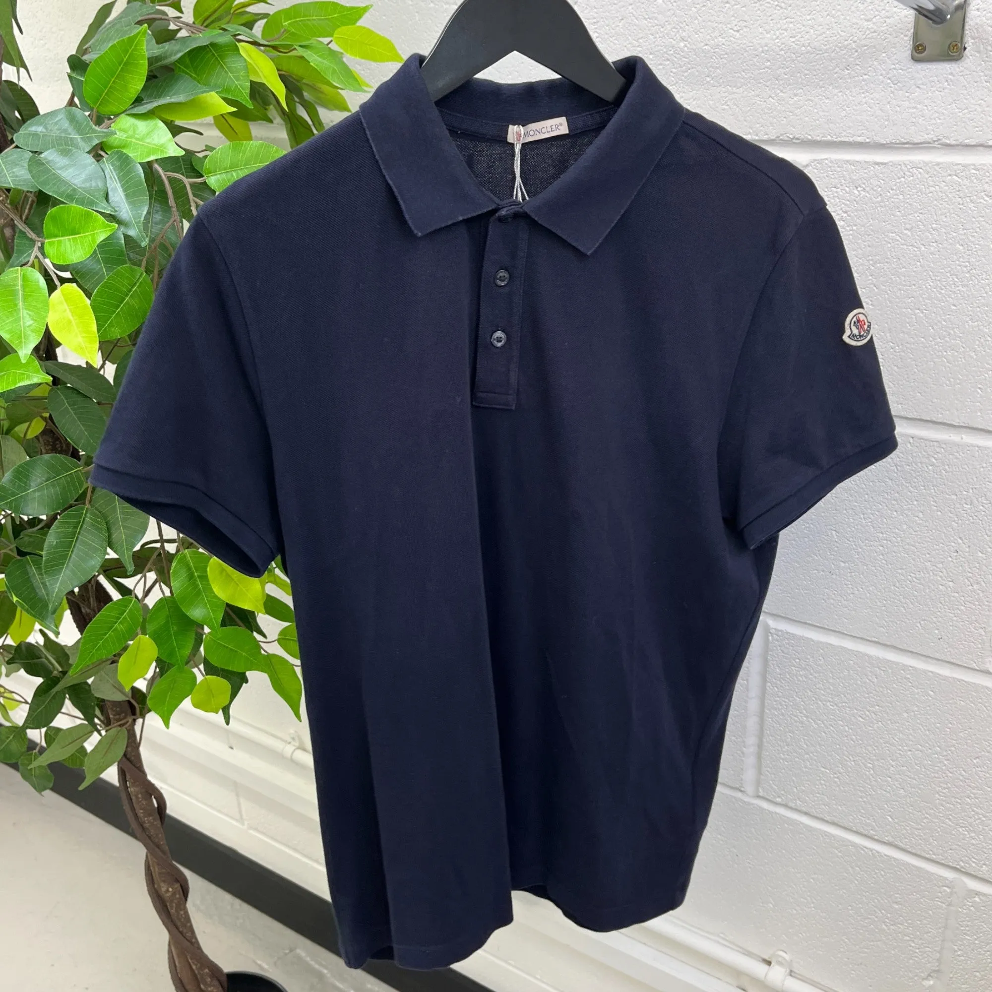 Men's Maglia Polo Shirt Navy Size L