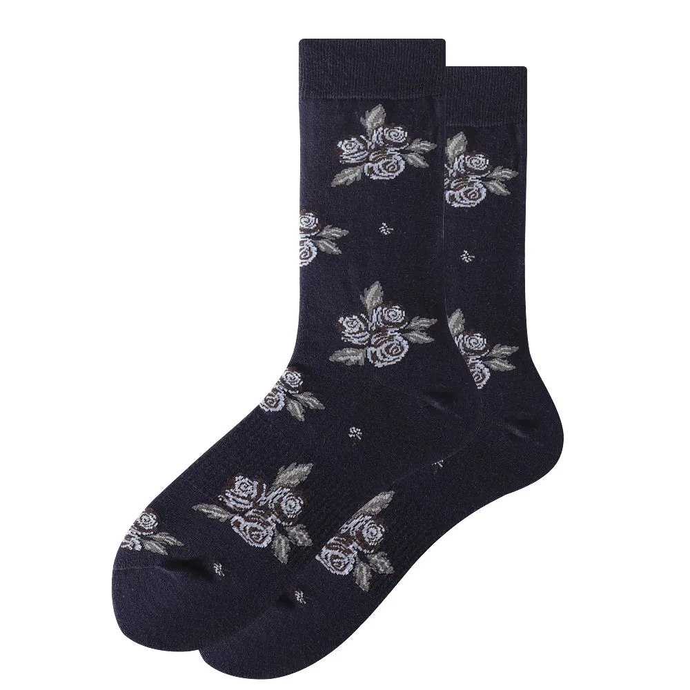 Men's Touch Wear Everyday Floral Crew Socks 4-packs