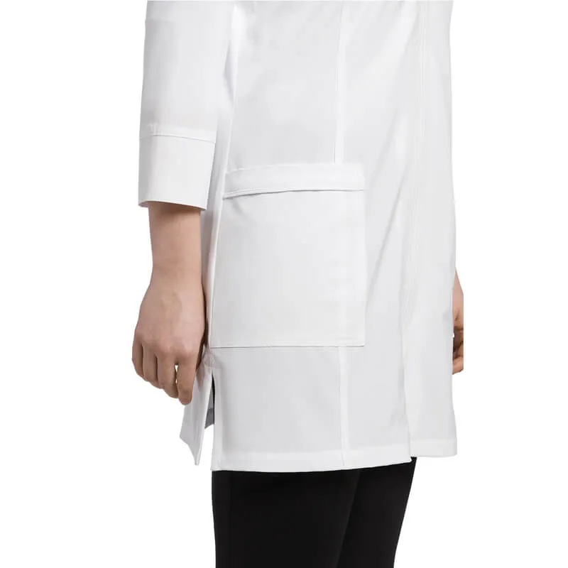 Modern Lab Coat with Front Zipper