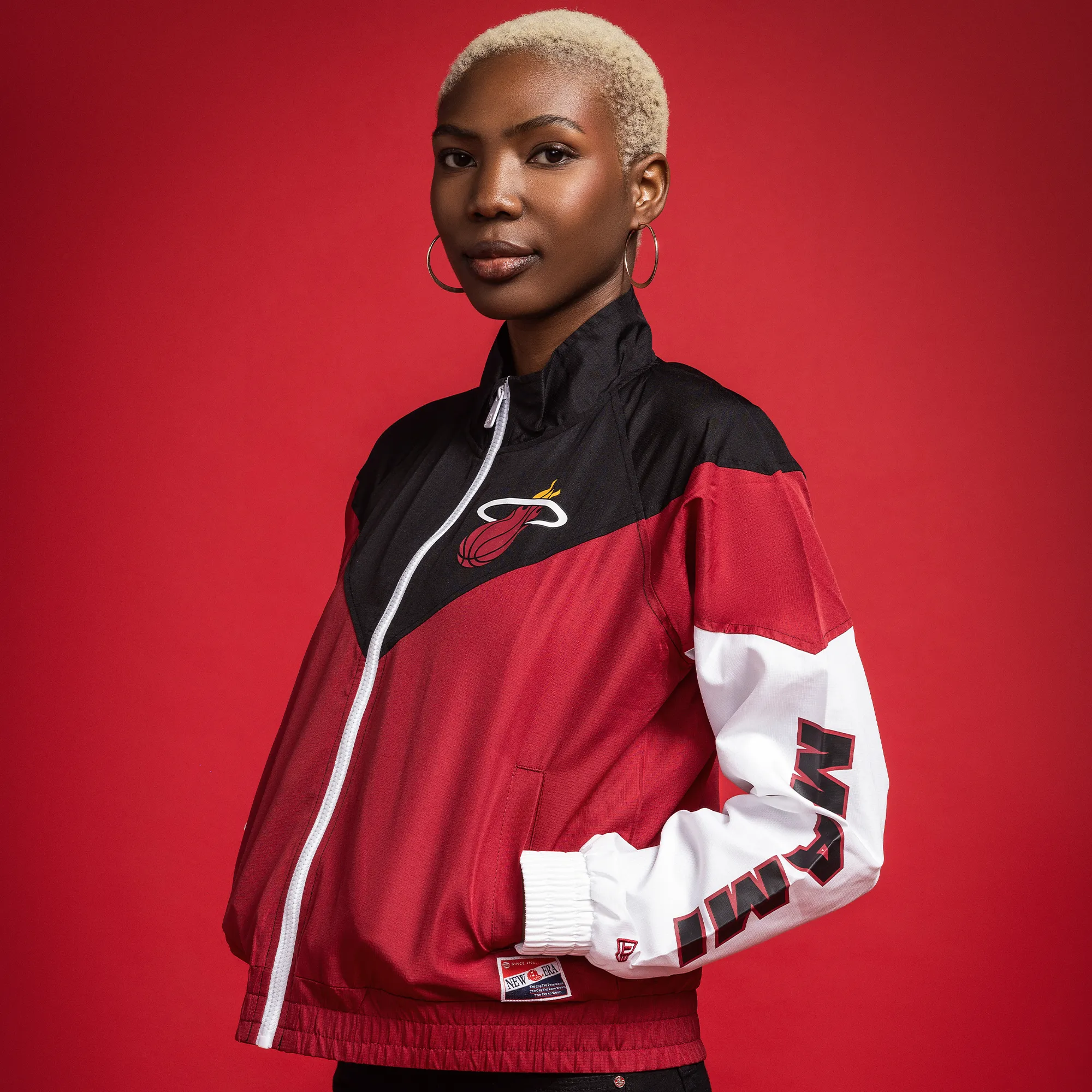 New Era Miami HEAT Full Zip Logo Women's Windbreaker