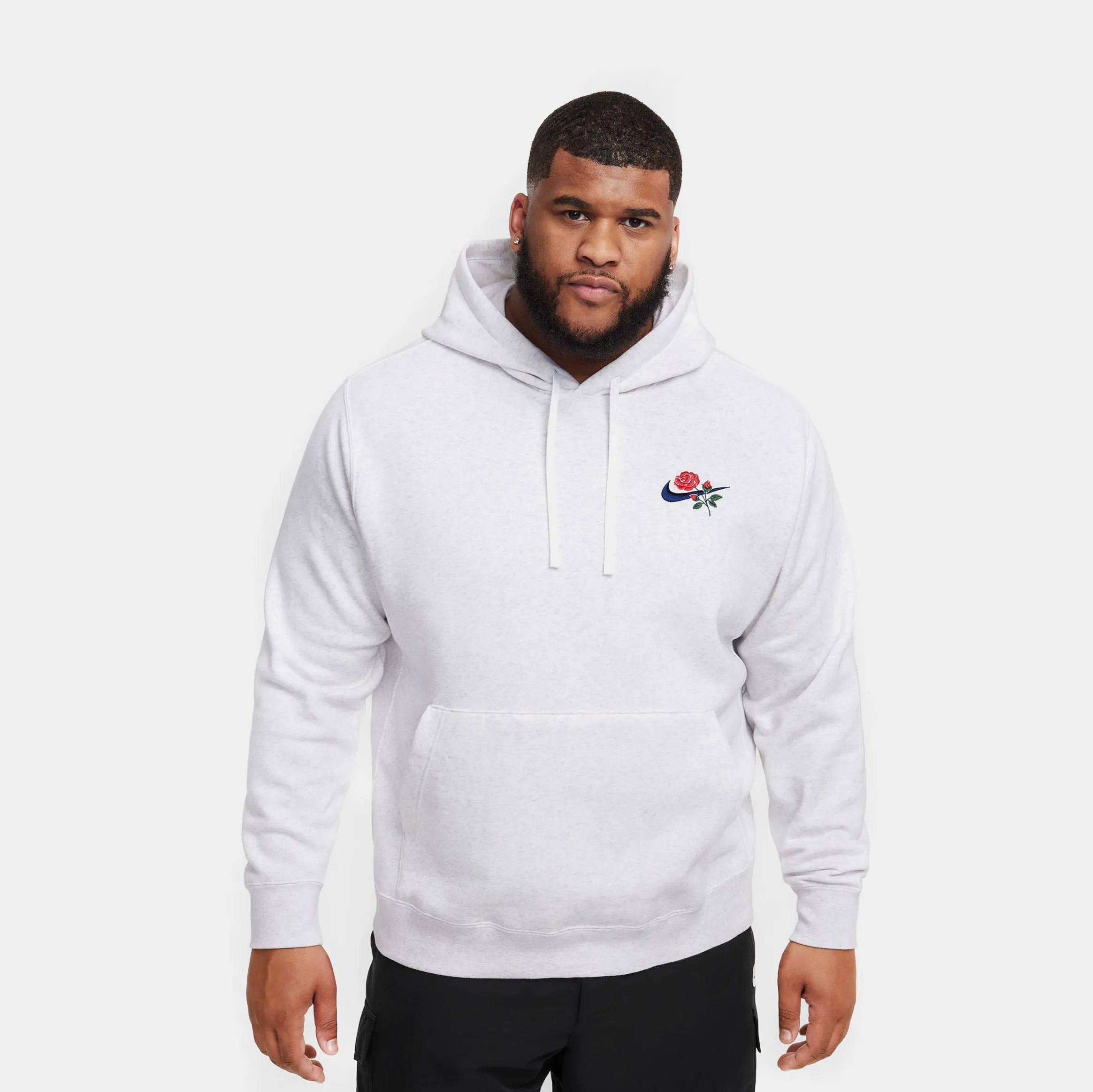 NSW Club Embroidered Swoosh Pullover Mens Hoodie (Birch Heather)