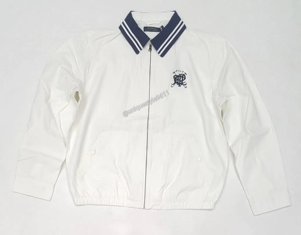 Nwt Polo Ralph Lauren White Scribble Bayport Windbreaker Jacket