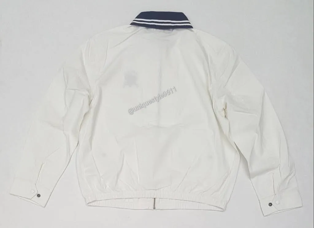 Nwt Polo Ralph Lauren White Scribble Bayport Windbreaker Jacket