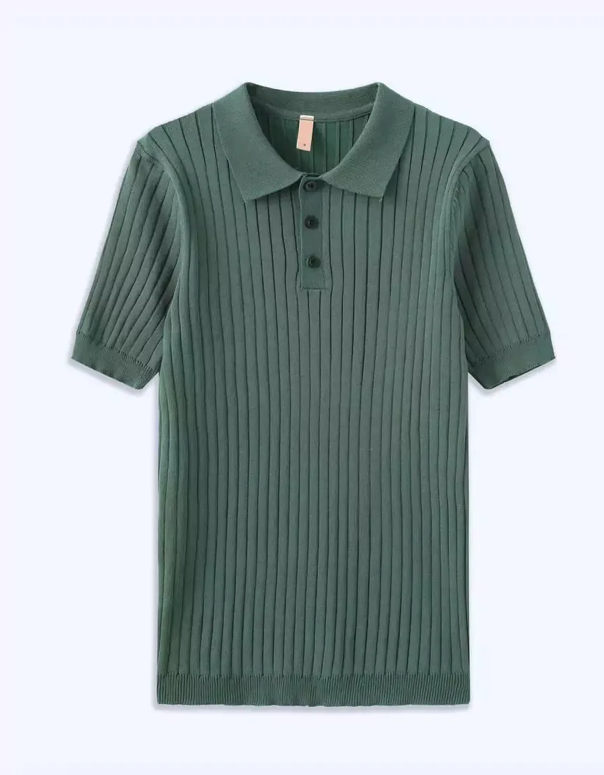 Old World Knit Polo Shirt