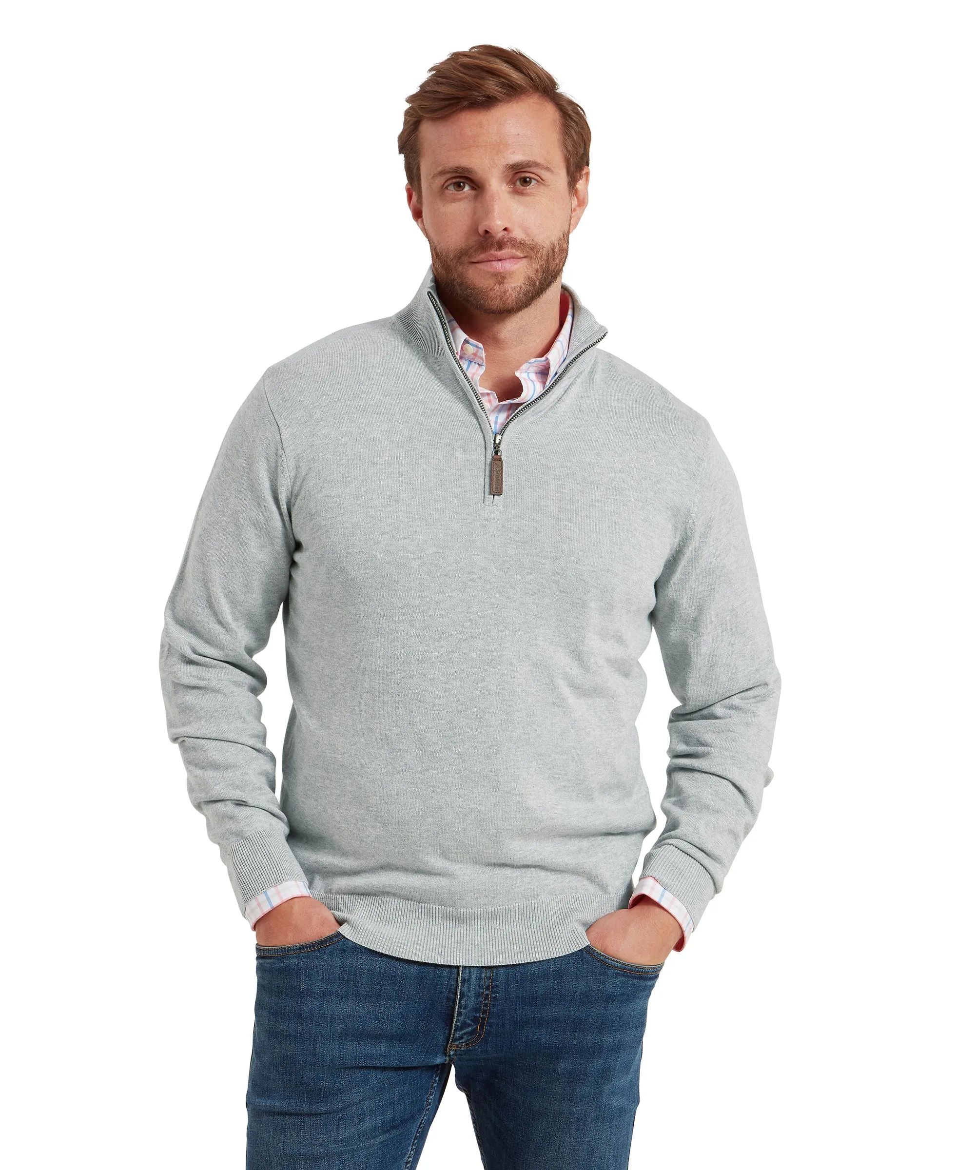 Porthmeor Quarter Zip Jumper - Grey