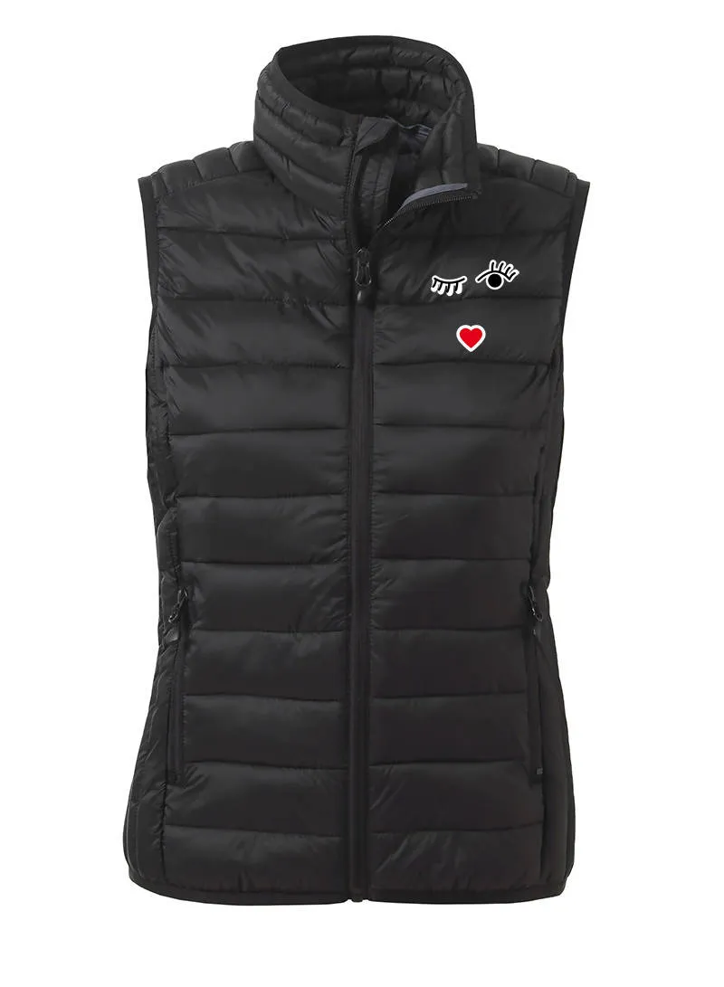 Puff Jacket/Down Vest 'Wink' - Women Cut in Black or Navy Blue