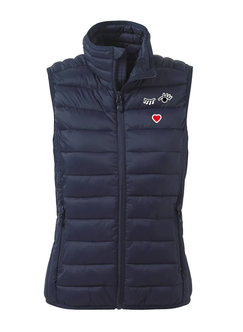 Puff Jacket/Down Vest 'Wink' - Women Cut in Black or Navy Blue