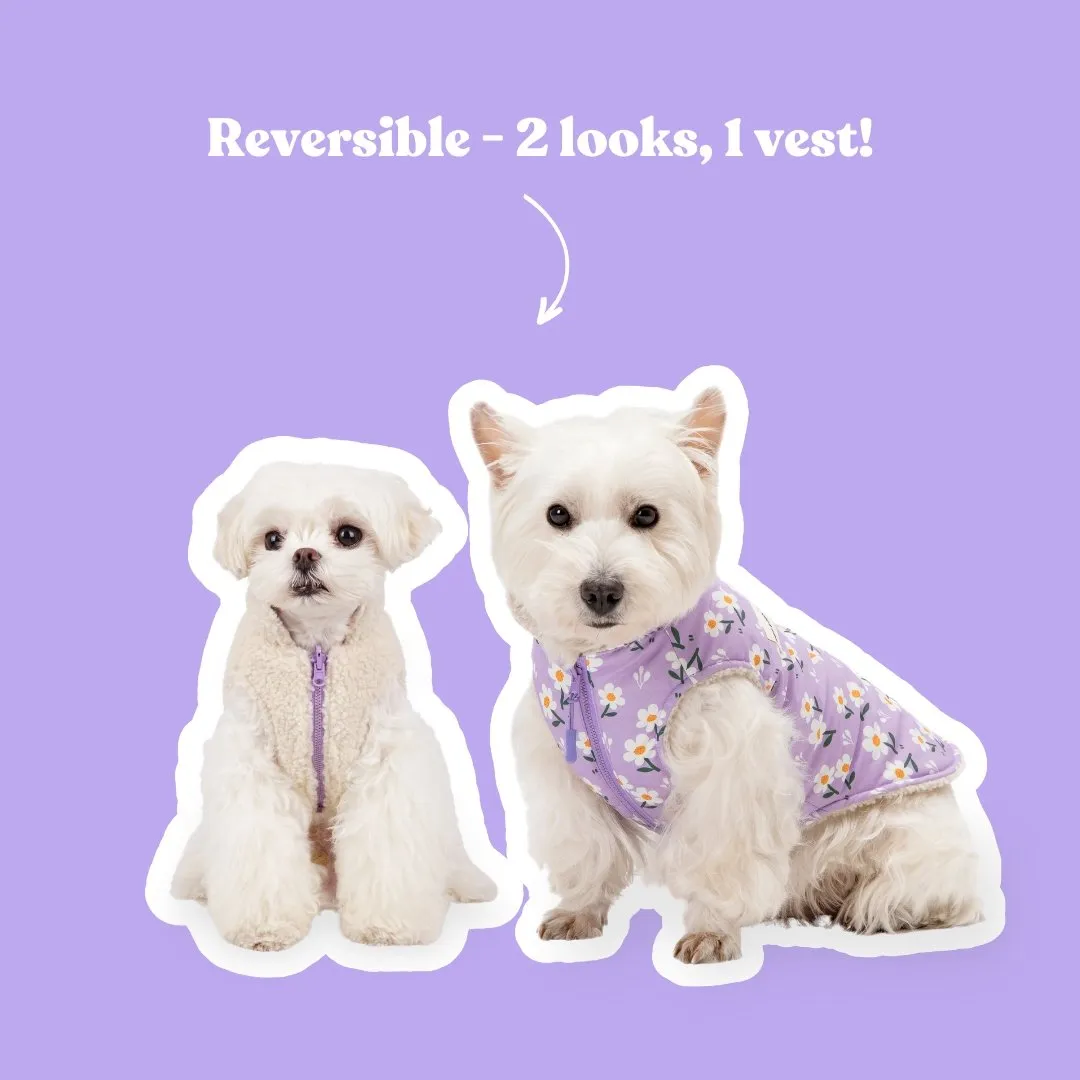 Purple Daisy Reversible Cozy Fleece Vest™